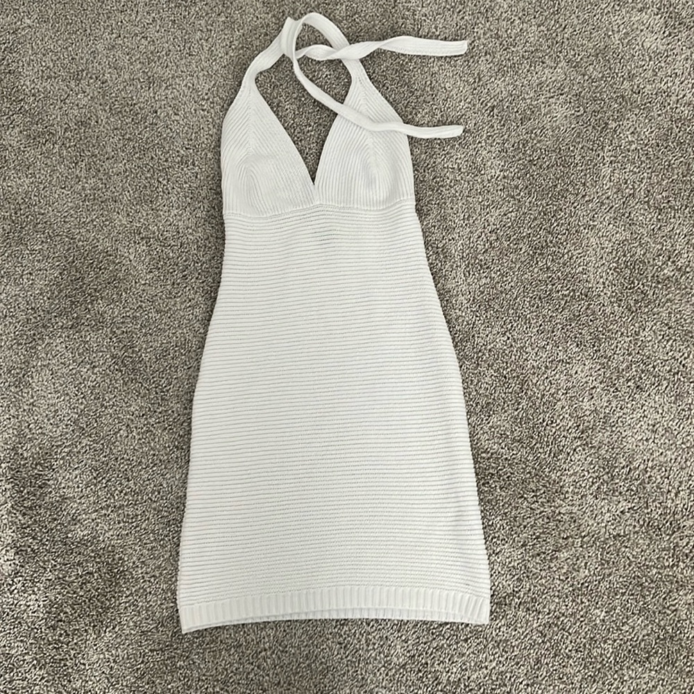 White crochet dress